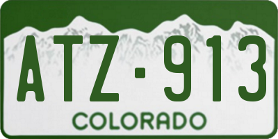 CO license plate ATZ913