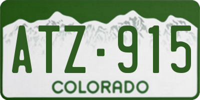 CO license plate ATZ915