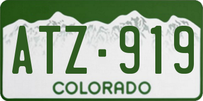CO license plate ATZ919