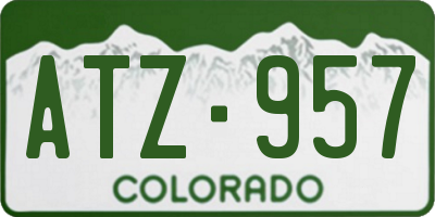CO license plate ATZ957