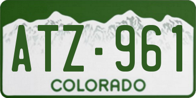 CO license plate ATZ961
