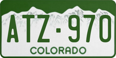 CO license plate ATZ970