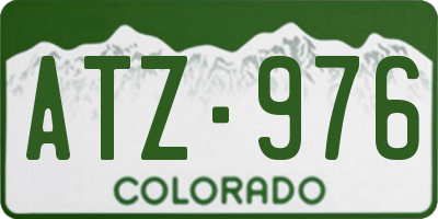 CO license plate ATZ976