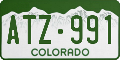 CO license plate ATZ991