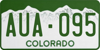 CO license plate AUA095