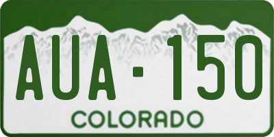 CO license plate AUA150