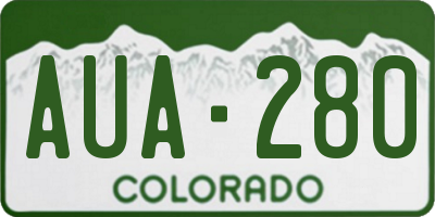 CO license plate AUA280