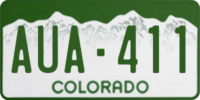 CO license plate AUA411