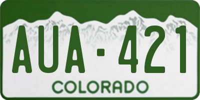 CO license plate AUA421