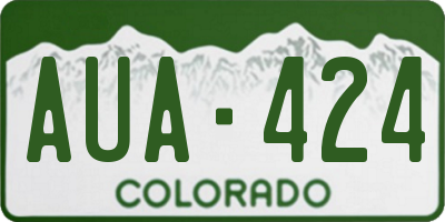 CO license plate AUA424