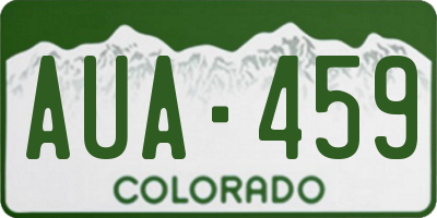 CO license plate AUA459