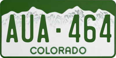 CO license plate AUA464