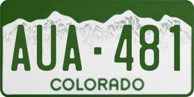 CO license plate AUA481