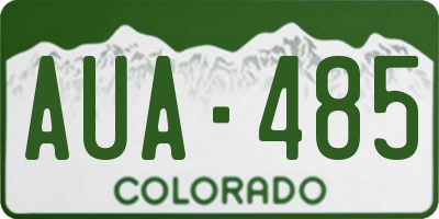CO license plate AUA485