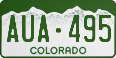 CO license plate AUA495