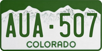 CO license plate AUA507