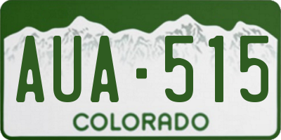 CO license plate AUA515