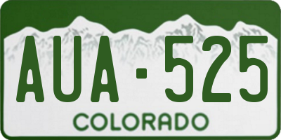 CO license plate AUA525
