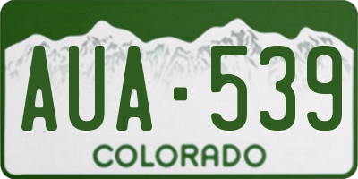 CO license plate AUA539