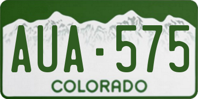 CO license plate AUA575