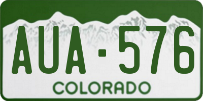 CO license plate AUA576