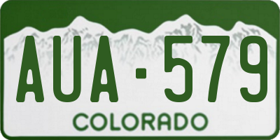 CO license plate AUA579