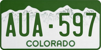 CO license plate AUA597