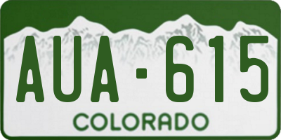 CO license plate AUA615