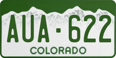 CO license plate AUA622