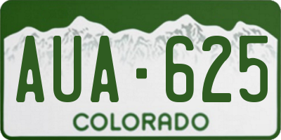 CO license plate AUA625