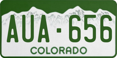 CO license plate AUA656