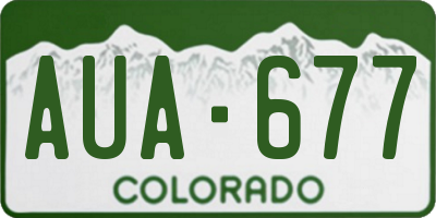CO license plate AUA677