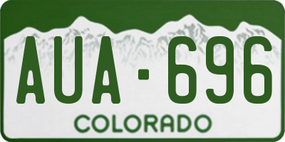 CO license plate AUA696