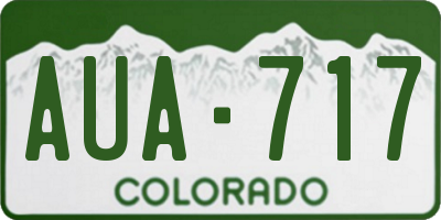 CO license plate AUA717