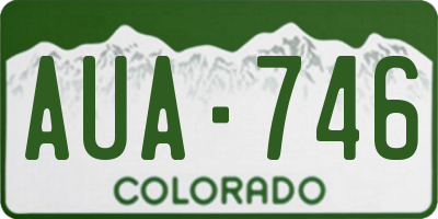 CO license plate AUA746