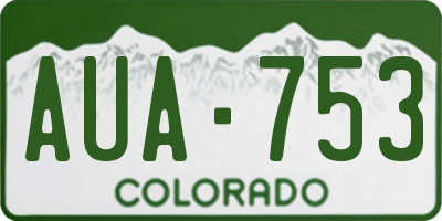CO license plate AUA753