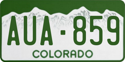 CO license plate AUA859