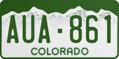 CO license plate AUA861