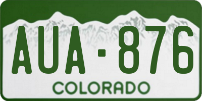 CO license plate AUA876