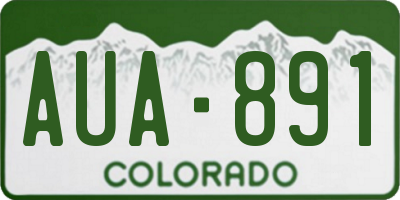 CO license plate AUA891