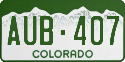 CO license plate AUB407
