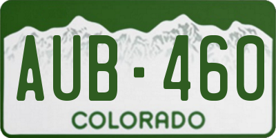 CO license plate AUB460
