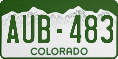 CO license plate AUB483