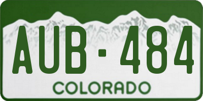 CO license plate AUB484