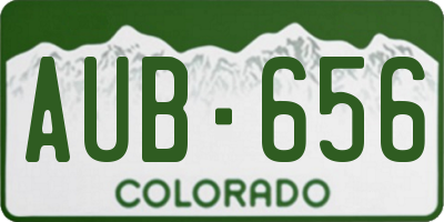 CO license plate AUB656