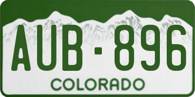 CO license plate AUB896