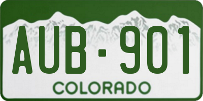 CO license plate AUB901