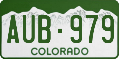 CO license plate AUB979