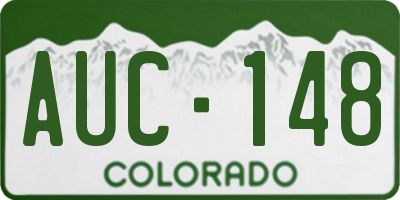 CO license plate AUC148