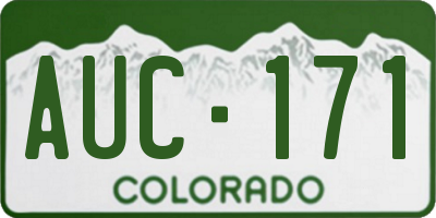 CO license plate AUC171